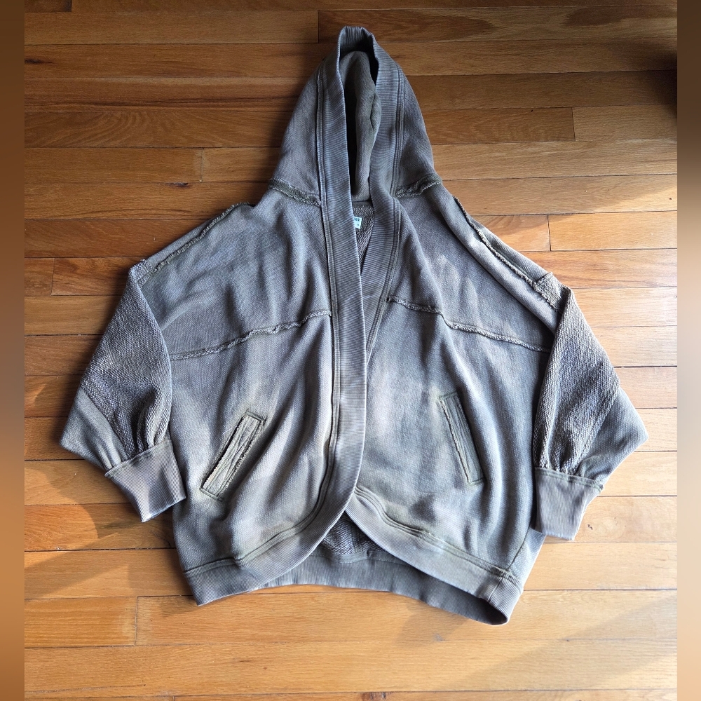 Free People We The Free  Beige/Tan Knit Sweater Jacket Size Medium